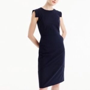 J. CREW Navy Blue Sleeveless Dress In Tall Length